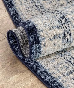 Well Woven Pesaro Vintage Oriental Medallion Blue Rug