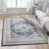 Well Woven Pesaro Vintage Oriental Medallion Blue Rug
