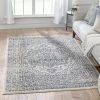 Well Woven Global Pesaro Vintage Oriental Medallion Light Blue Rug