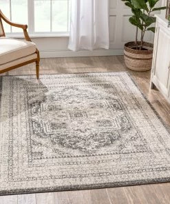 Well Woven Global Pesaro Vintage Oriental Medallion Brown Rug
