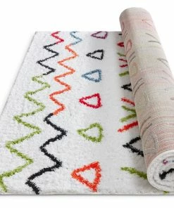 Well Woven Fes Cream Moroccan Ethnic Shag Rug Global