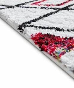 Well Woven Merzouga Cream Moroccan Mid-Century Shag Rug