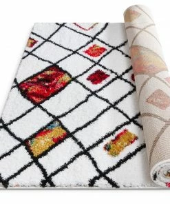 Well Woven Merzouga Cream Moroccan Mid-Century Shag Rug