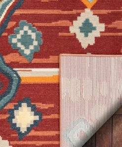 Well Woven Manzano Red Mid-Century Tribal Diamond Rug