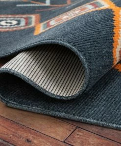 Well Woven Sena Blue Mid-Century Tribal Diamond Rug