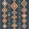 Well Woven Sena Blue Mid-Century Tribal Diamond Rug