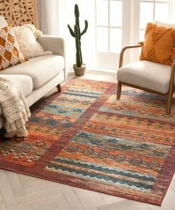 Well Woven Aragon Multi Mid-Century Tribal Scandinavian Rug