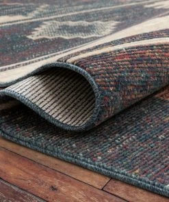 Well Woven Global Socorro Blue Mid-Century Scandinavian Southwestern Rug