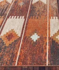 Well Woven Socorro Burnt Orange Mid-Century Scandinavian Southwestern Rug Global 9 Well Woven Socorro Burnt Orange Mid-Century Scandinavian Southwestern Rug Global