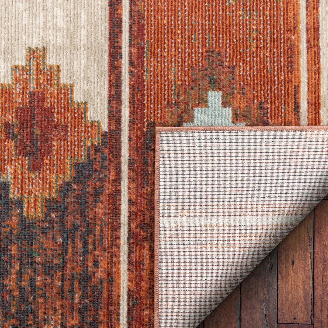 Well Woven Socorro Burnt Orange Mid-Century Scandinavian Southwestern Rug Global 4 Well Woven Socorro Burnt Orange Mid-Century Scandinavian Southwestern Rug Global