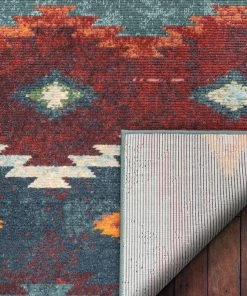 Well Woven Moroccan Ruidoso Blue Mid-Century Tribal Bohemian Rug