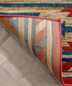 Well Woven Global Lea Crimson Traditional Southwestern Tribal Rug