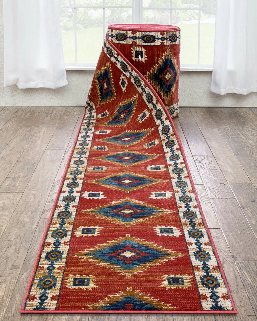 Well Woven Global Custom Size Runner Lea Southwestern Red Choose Your Width X Choose Your Length Hallway Runner Rug 1 Well Woven Global Custom Size Runner Lea Southwestern Red Choose Your Width X Choose Your Length Hallway Runner Rug