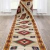 Well Woven Global Custom Size Runner Lea Southwestern Tribal Ivory Choose Your Width X Choose Your Length Hallway Runner Rug