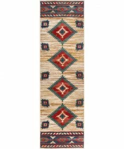 Well Woven Lea Cream Traditional Southwestern Tribal Rug Global