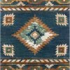 Well Woven Lea Blue Traditional Southwestern Tribal Rug Global