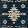 Well Woven Canton Southwestern Tribal Bohemian Blue Rug