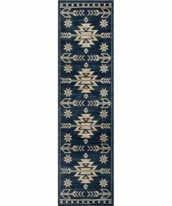 Well Woven Canton Southwestern Tribal Bohemian Blue Rug 12 Well Woven Canton Southwestern Tribal Bohemian Blue Rug