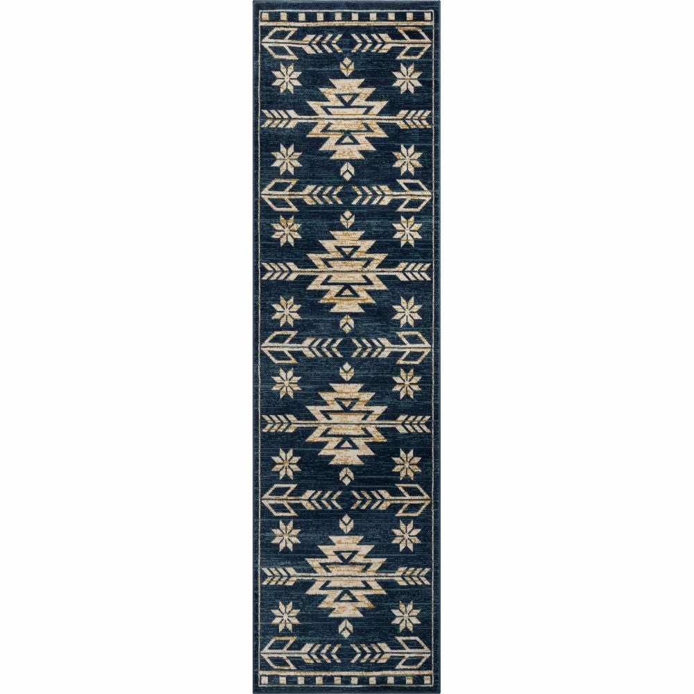 Well Woven Canton Southwestern Tribal Bohemian Blue Rug 4 Well Woven Canton Southwestern Tribal Bohemian Blue Rug