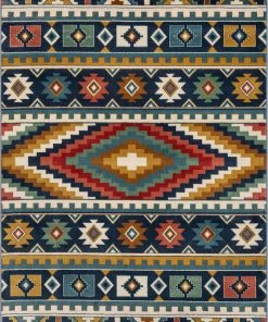 Well Woven Dover Southwestern Tribal Bohemian Geometric Multi-color Rug