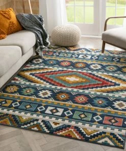Well Woven Dover Southwestern Tribal Bohemian Geometric Multi-color Rug
