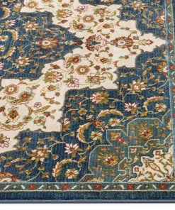 Well Woven Oracle Blue Traditional Medallion Authentic Rug 10 Well Woven Oracle Blue Traditional Medallion Authentic Rug