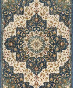Well Woven Oracle Blue Traditional Medallion Authentic Rug