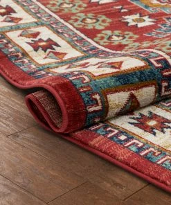 Well Woven Perry Southwestern Tribal Medallion Bohemian Crimson Rug