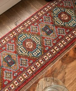 Well Woven Perry Southwestern Tribal Medallion Bohemian Crimson Rug