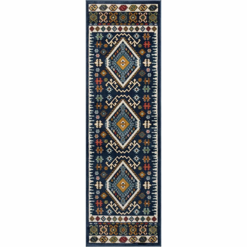 Well Woven Global Ravia Southwestern Tribal Aztec Bohemian Blue Rug 12 Well Woven Global Ravia Southwestern Tribal Aztec Bohemian Blue Rug