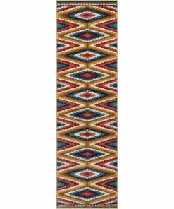 Well Woven Global Mia Southwestern Tribal Aztec Bohemian Blue Rug