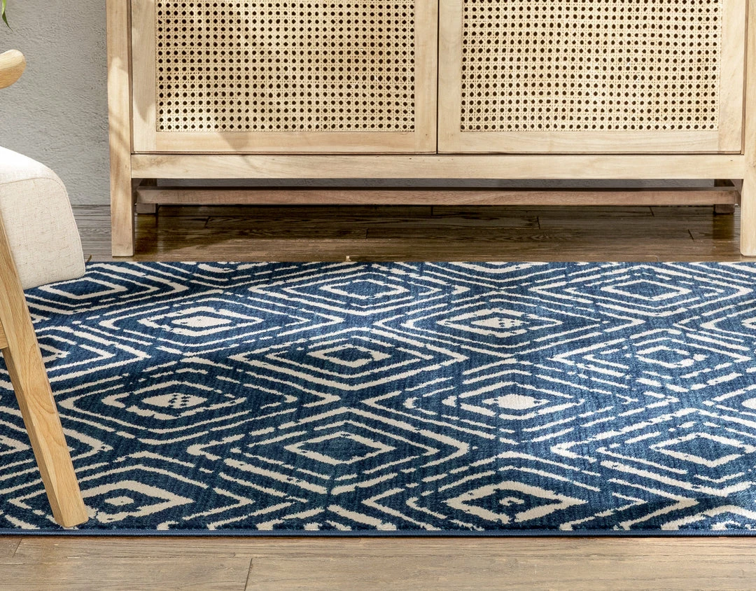 Well Woven Dalton Moroccan Trellis Pattern Blue Distressed Rug Global 6 Well Woven Dalton Moroccan Trellis Pattern Blue Distressed Rug Global