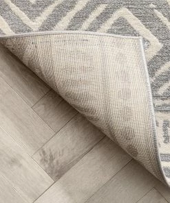 Well Woven Dalton Moroccan Trellis Pattern Grey Distressed Rug