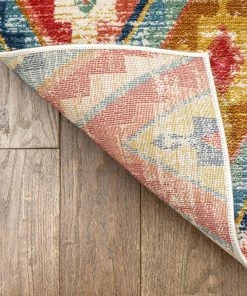 Well Woven Global Meridian Southwestern Diamond Pattern Blue Red Distressed Rug 16 Well Woven Global Meridian Southwestern Diamond Pattern Blue Red Distressed Rug
