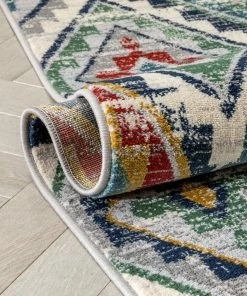 Well Woven Meridian Southwestern Diamond Pattern Grey Blue Distressed Rug Global 20 Well Woven Meridian Southwestern Diamond Pattern Grey Blue Distressed Rug Global