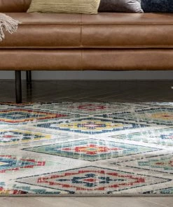 Well Woven Meridian Southwestern Diamond Pattern Grey Blue Distressed Rug Global 18 Well Woven Meridian Southwestern Diamond Pattern Grey Blue Distressed Rug Global