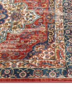 Well Woven Global Alisha Crimson Traditional Medallion Distressed Rug