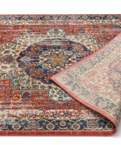 Well Woven Global Alisha Crimson Traditional Medallion Distressed Rug