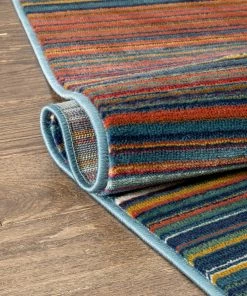 Well Woven Nampa Tribal Stripes Geometric Pattern Blue Red Distressed Rug Global 20 Well Woven Nampa Tribal Stripes Geometric Pattern Blue Red Distressed Rug Global