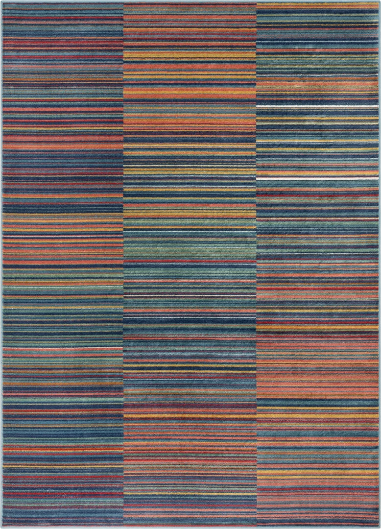 Well Woven Nampa Tribal Stripes Geometric Pattern Blue Red Distressed Rug Global 2 Well Woven Nampa Tribal Stripes Geometric Pattern Blue Red Distressed Rug Global