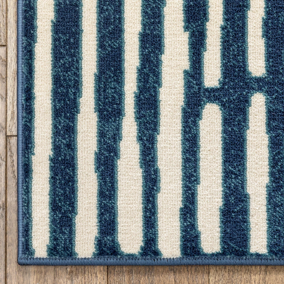 Well Woven Wilder Tribal Geometric Stripes Blue Distressed Rug Global 5 Well Woven Wilder Tribal Geometric Stripes Blue Distressed Rug Global