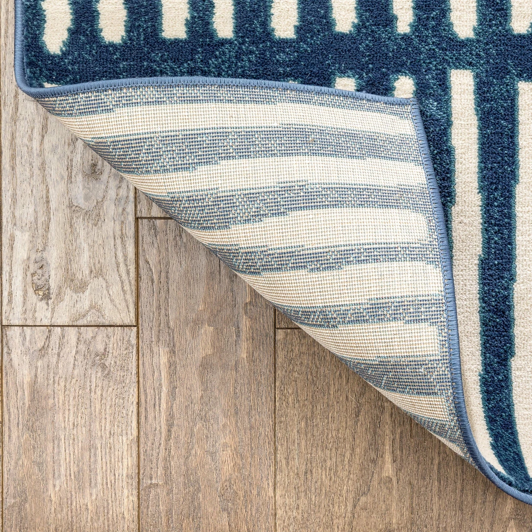 Well Woven Wilder Tribal Geometric Stripes Blue Distressed Rug Global 4 Well Woven Wilder Tribal Geometric Stripes Blue Distressed Rug Global