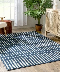 Well Woven Wilder Tribal Geometric Stripes Blue Distressed Rug Global 20 Well Woven Wilder Tribal Geometric Stripes Blue Distressed Rug Global