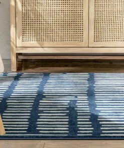Well Woven Wilder Tribal Geometric Stripes Blue Distressed Rug Global 19 Well Woven Wilder Tribal Geometric Stripes Blue Distressed Rug Global