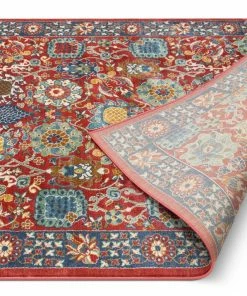 Well Woven Merve Crimson Traditional Oriental Distressed Rug