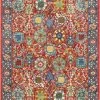 Well Woven Merve Crimson Traditional Oriental Distressed Rug