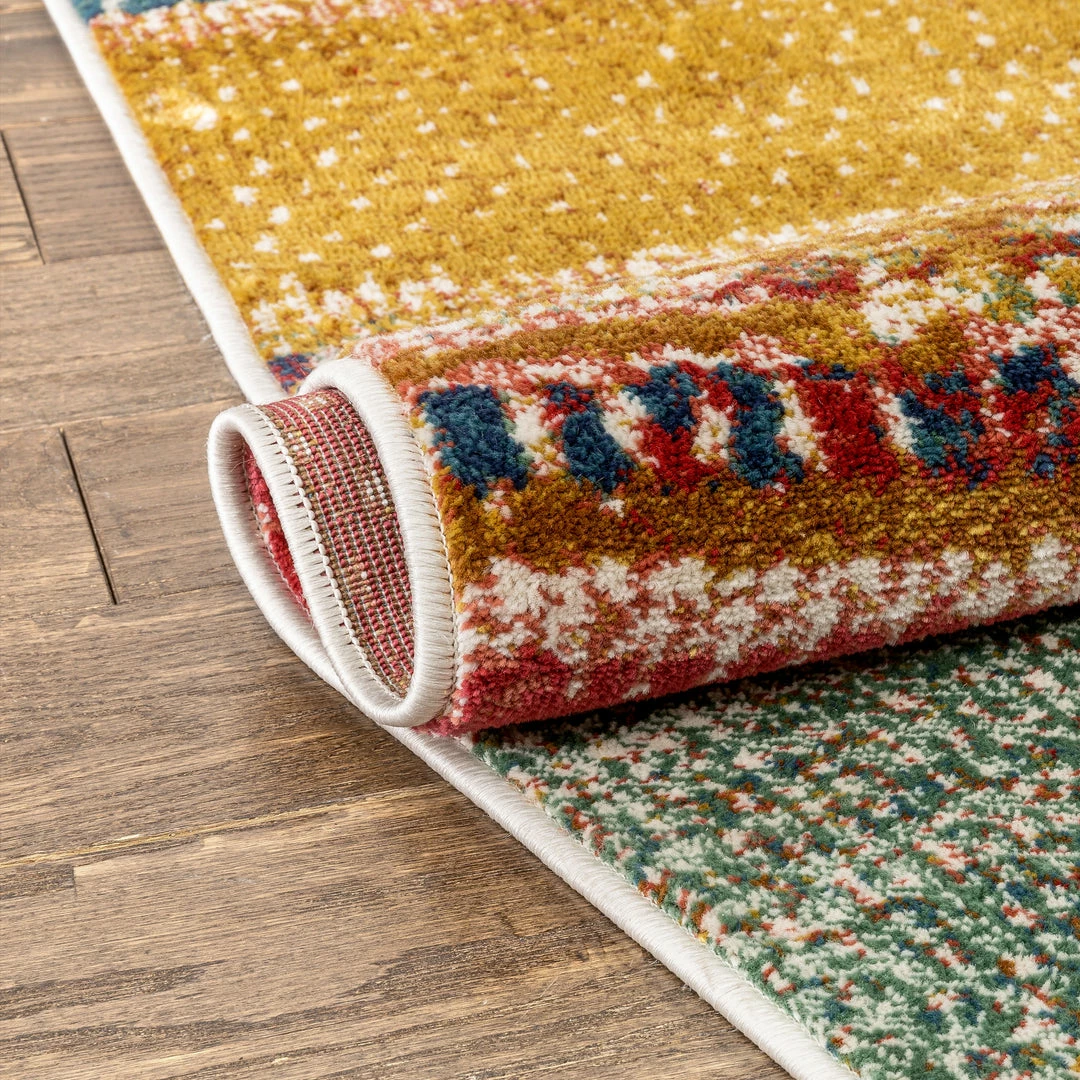 Well Woven Teton Tribal Stripes Red Yellow Distressed Rug Global 8 Well Woven Teton Tribal Stripes Red Yellow Distressed Rug Global