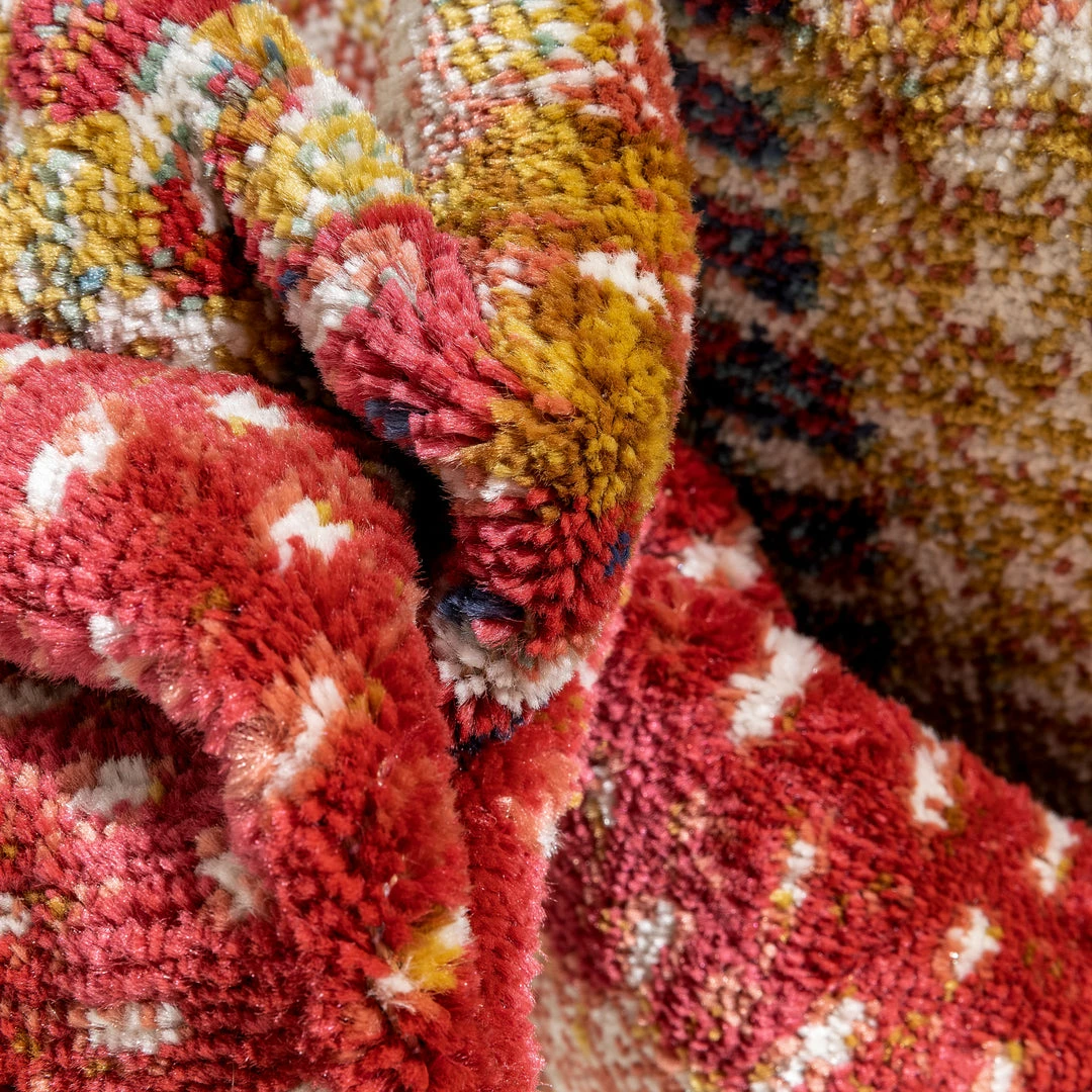 Well Woven Teton Tribal Stripes Red Yellow Distressed Rug Global 3 Well Woven Teton Tribal Stripes Red Yellow Distressed Rug Global