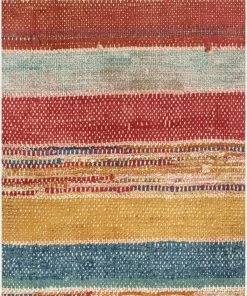 Well Woven Teton Tribal Stripes Red Yellow Distressed Rug Global