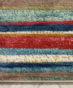 Well Woven Melba Tribal Stripes Blue Red Distressed Rug Global 17 Well Woven Melba Tribal Stripes Blue Red Distressed Rug Global